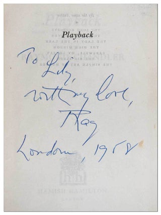 PLAYBACK - UNCORRECTED PROOF COPY, INSCRIBED, WITH EDITORIAL CORRECTIONS