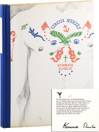 Item #7500 CIRCUS NERVES - LIMITED EDITION, SIGNED. Kenward Elmslie, Joe Brainard, poems, cover art