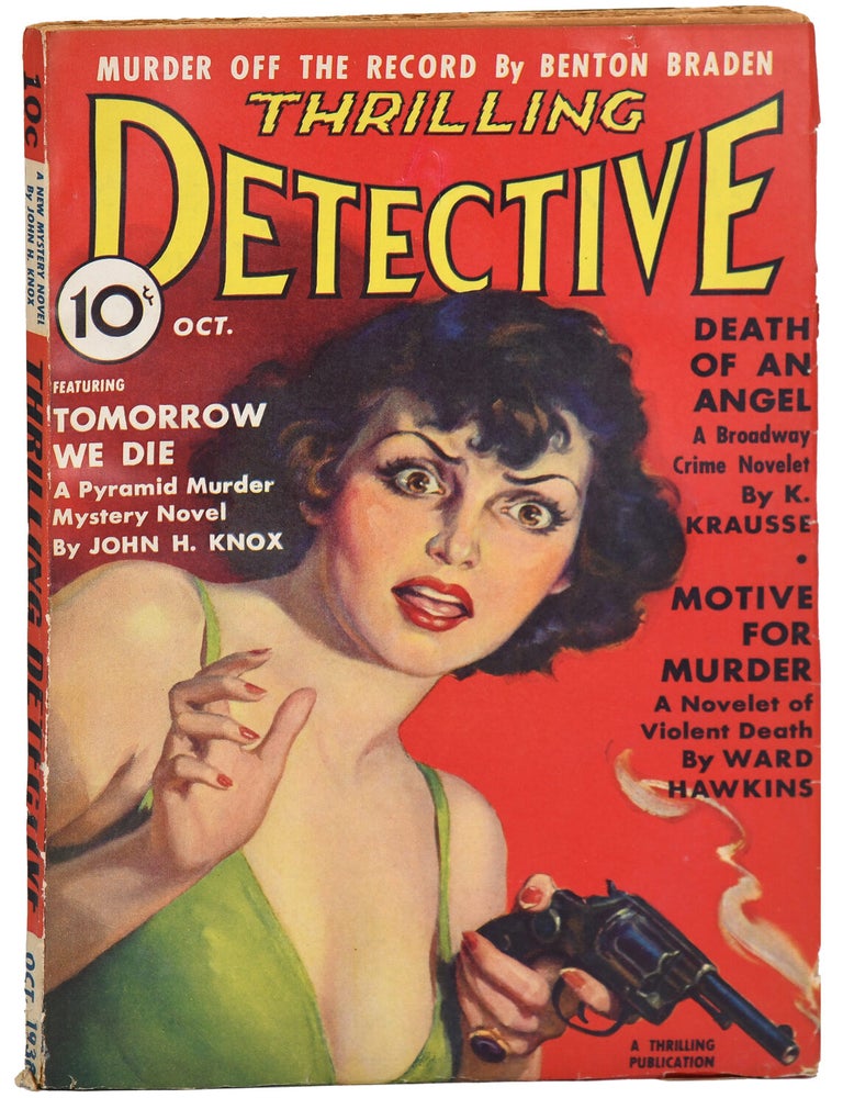 Item #7622 THRILLING DETECTIVE - VOL.29, NO.2 (OCTOBER, 1938). John H. Knox, Lawrence Treat, K. Krause, Benton Braden, contributors.