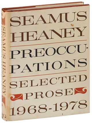 Item #772 PREOCCUPATIONS: SELECTED PROSE 1968-1978 - REVIEW COPY. Seamus Heaney