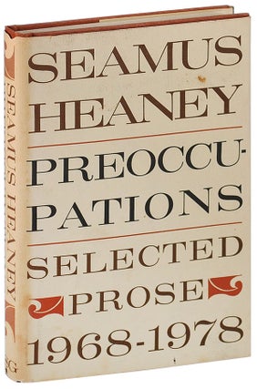 Item #772 PREOCCUPATIONS: SELECTED PROSE 1968-1978 - REVIEW COPY. Seamus Heaney