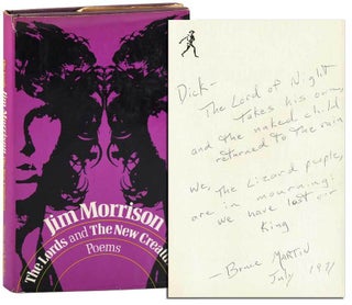 Item #7926 THE LORDS AND THE NEW CREATURES: POEMS - LENGTHILY INSCRIBED FROM ONE MORRISON FAN TO...