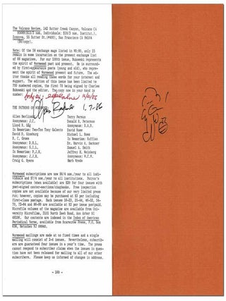 THE WORMWOOD REVIEW - VOL. 100 (VOL.25, NO.4) - SIGNED