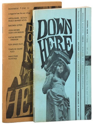 Item #7997 DOWN HERE: A MAGAZINE FROM THE EAST VILLAGE - VOL.1, NOS.1-2. Michael Perkins, Charles...