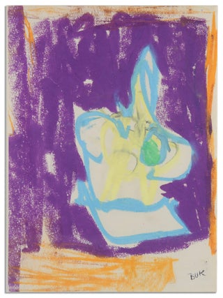 ORIGINAL ABSTRACT PASTEL DRAWING, SIGNED
