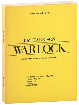 Item #8081 WARLOCK - UNCORRECTED PROOF COPY. Jim Harrison