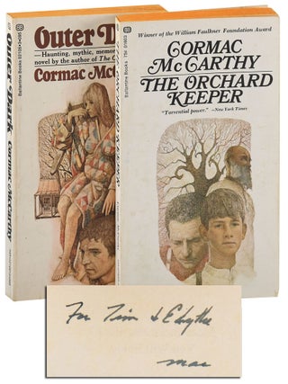 Item #8131 THE ORCHARD KEEPER & OUTER DARK - INSCRIBED TO TIM BURDINE & EDYTHE TARWATER. Cormac...