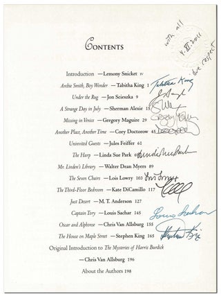 THE CHRONICLES OF HARRIS BURDICK - SIGNED BY 12 CONTRIBUTORS