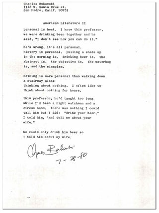 THE CRUELTY OF LOVELESS LOVE - LIMITED EDITION, WITH SIGNED POEM