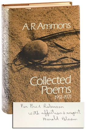 Item #8583 COLLECTED POEMS 1951-1971 - INSCRIBED BY HAROLD BLOOM TO FRED C. ROBINSON. A. R...