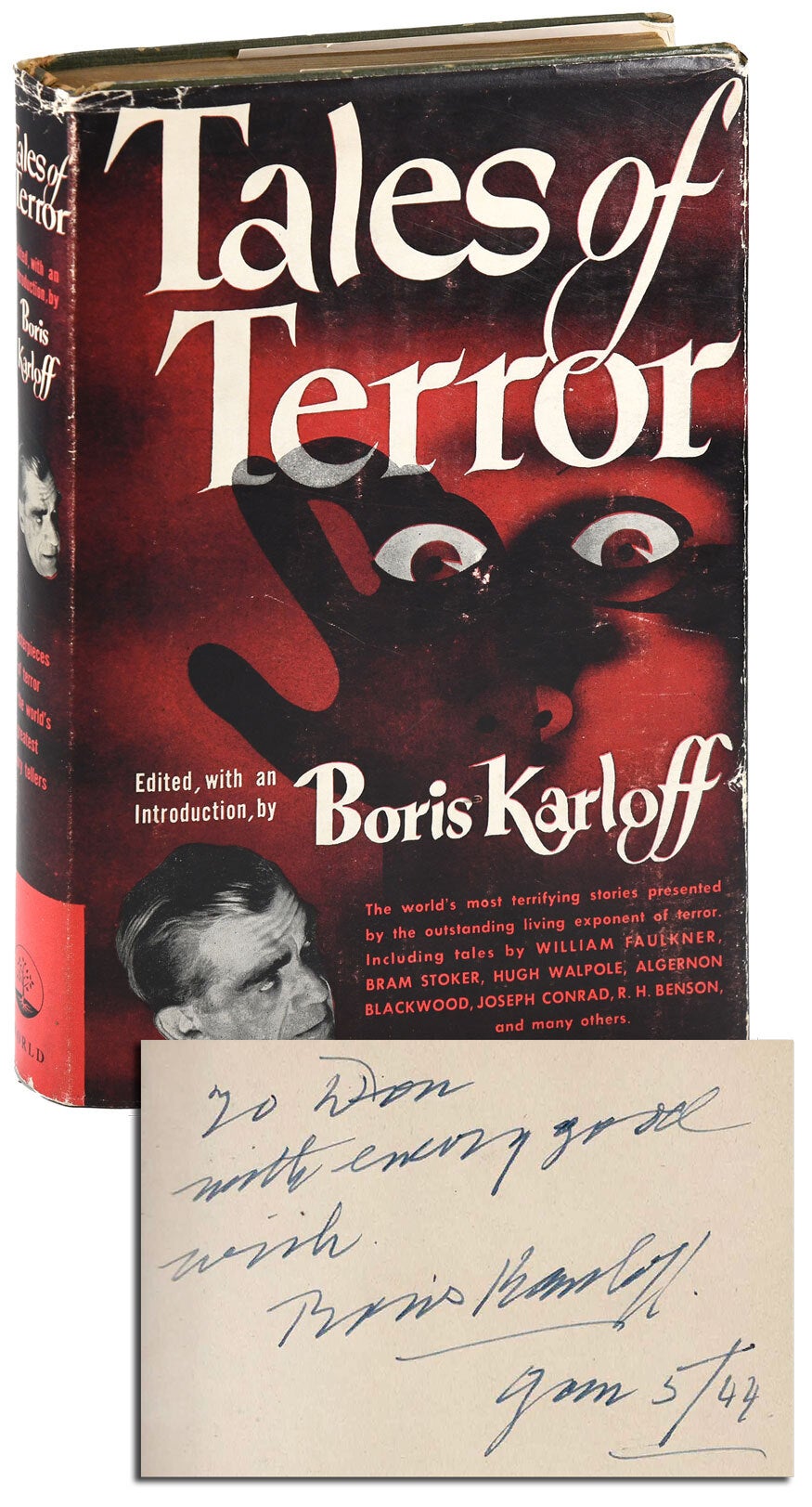 TALES OF TERROR - INSCRIBED, WITH A 3-PAGE ALS TO HIS PUBLISHER