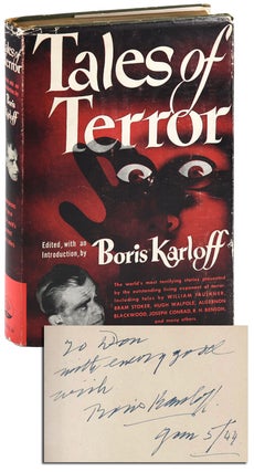 Item #8614 TALES OF TERROR - INSCRIBED, WITH A 3-PAGE ALS TO HIS PUBLISHER. Boris Karloff, Bram...