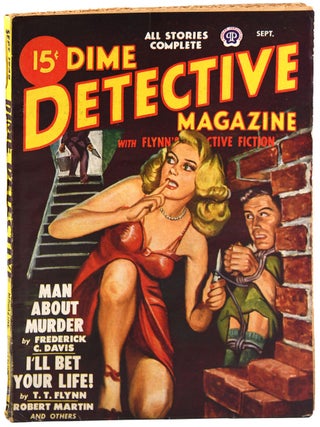 Item #8837 DIME DETECTIVE MAGAZINE - VOL.58, NO.1 (SEPTEMBER, 1948). Frederick C. Davis, T. T....