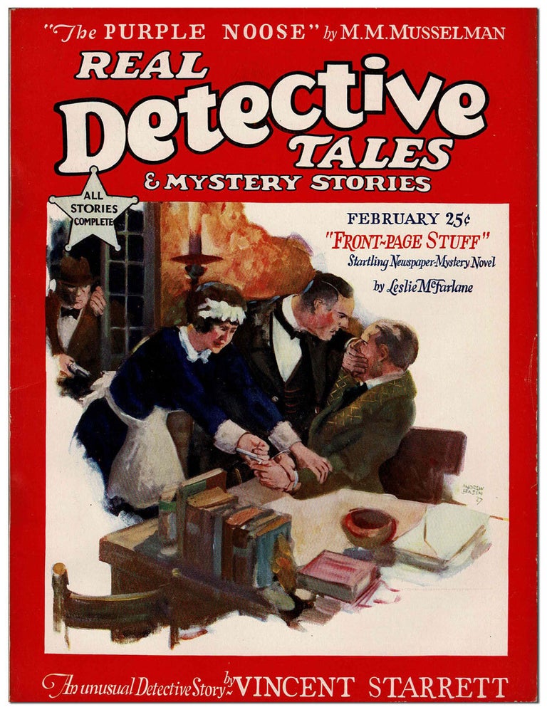 Item #8891 REAL DETECTIVE TALES & MYSTERY STORIES - VOL.13, NO.1 (FEBRUARY, 1928). Edwin Baird, Andrew Bensen, cover.