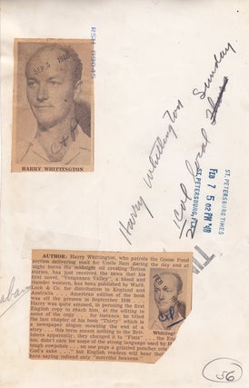 ORIGINAL 1948 PRESS PHOTO OF HARRY WHITTINGTON